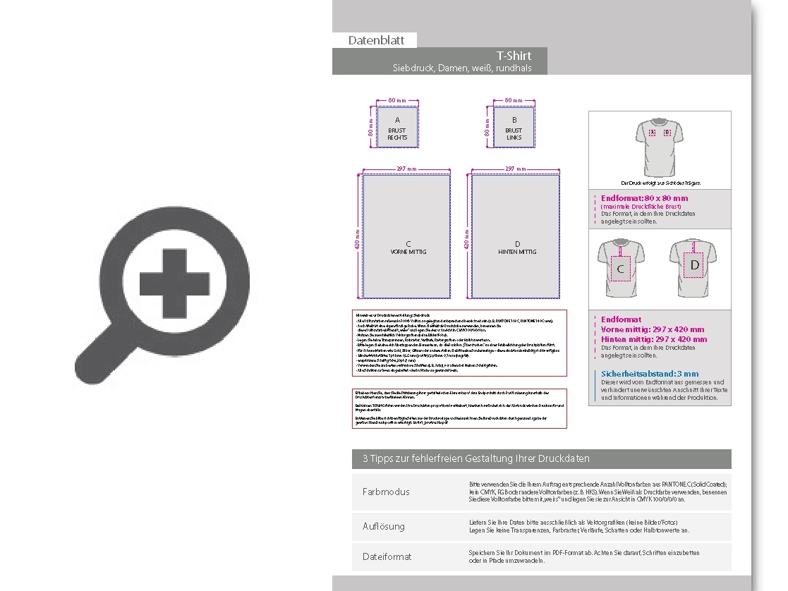 Product Bild t-shirt_damen_basic__wei___-_fruit_of_the_loom__mit_einer_druckposition