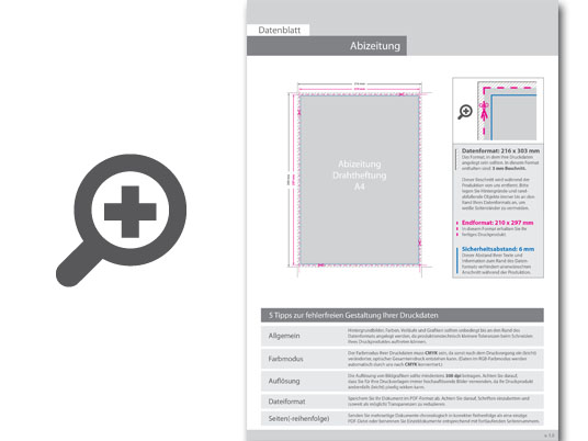 Product Bild abizeitung_mit_drahtheftung__endformat_din_a4__60-seitig