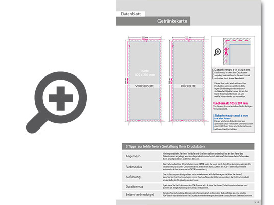 Product Bild getr__nkekarte_10_5_cm_x_29_7_cm__beidseitig_bedruckt