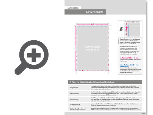 Product Bild getr__nkekarte_mit_2-fach_drahtheftung__endformat_din_a6__8-seitig