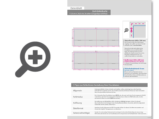 Product Bild getr__nkekarte__gefalzt_auf_17_0_cm_x_24_0_cm__8-seiter_(doppelparallelfalz)