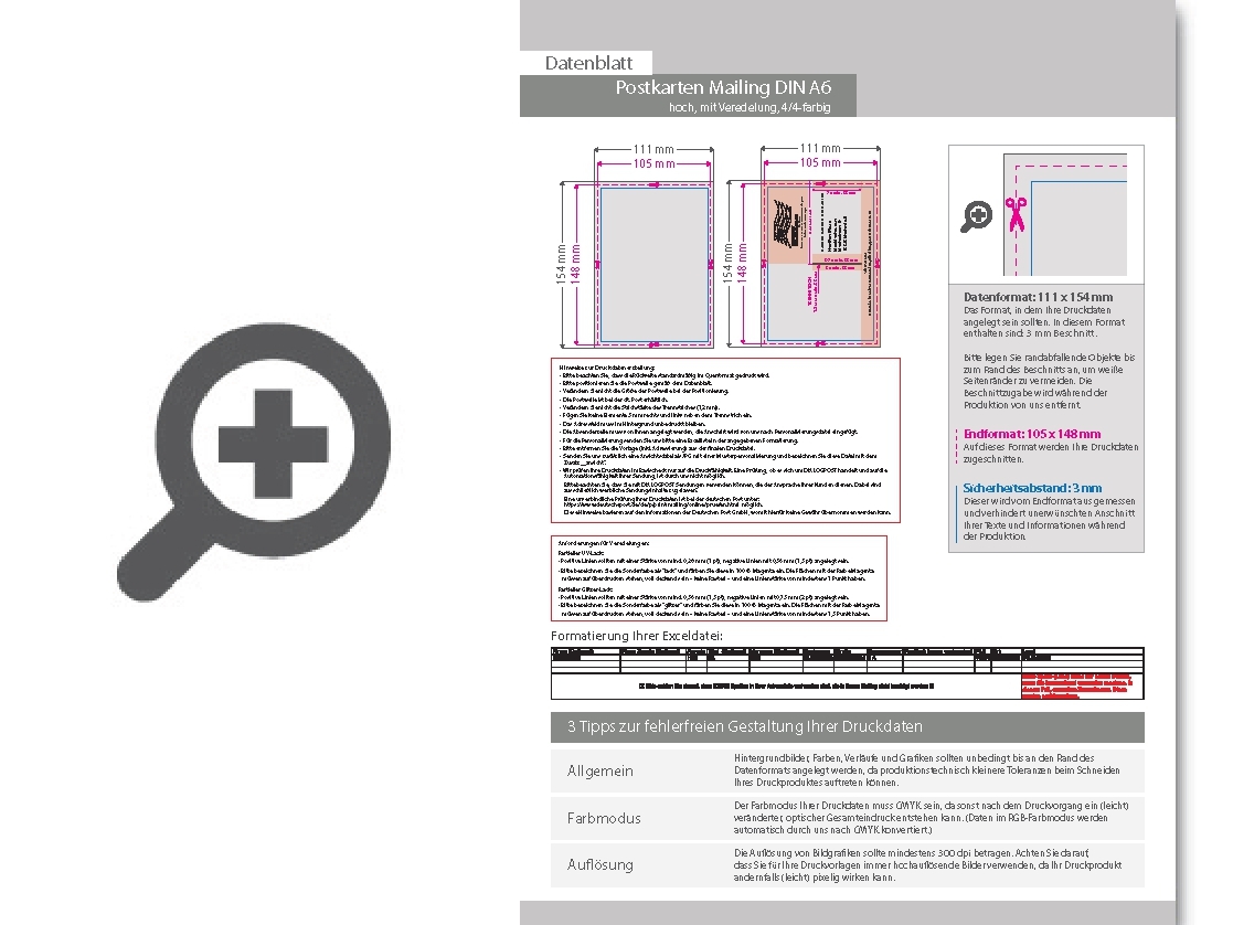 Product Bild postkarten-mailing_din_a6_(10_5_cm_x_14_8_cm)_mit_hochglanz-uv-lack