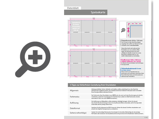 Product Bild speisekarte__gefalzt_auf_din_a6__8-seiter_(zickzackfalz)